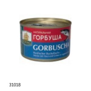  Тихоокеанская горбуша, кусочки с кожей и костями, в собственном соку