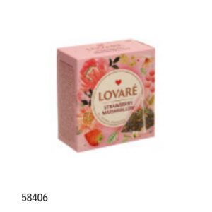  Lovare Strawberry Marshmallow - зеленый чай с клубникой, в пакетиках