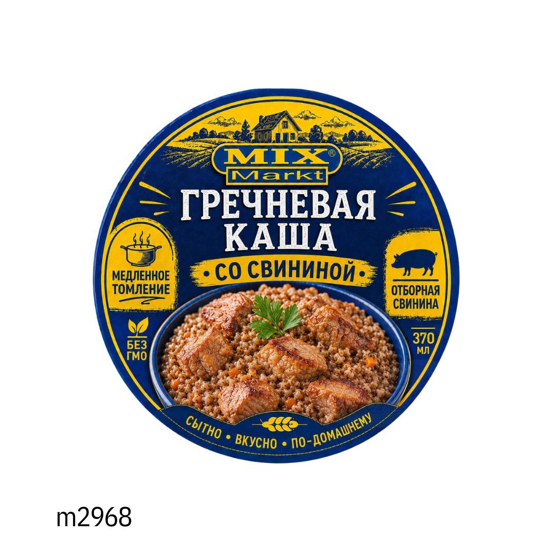 Гречневая каша со свининой 370ml